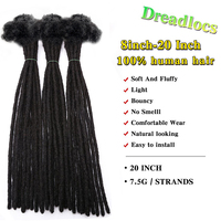 Extensions de dreadlocks au crochet à double trame Shoobidoo en gros, en matière synthétique, taille moyenne