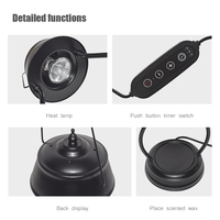 Dimmable Top Down Melter, dengan tanpa api lilin mencair Timer 2 bohlam rumah suasana lampu penghangat lilin