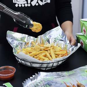 Wholesale Customization Printed Aluminum Foil <b>Wrapping</b> <b>Paper</b> Eco-Friendly Grease Proof Cake Pizza Bread French Fries Kebab - Product Image 4