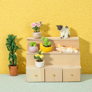 1:12 DIY juguete estilo casa de muñecas escena en miniatura con caja de dulces y vitrina de madera Mini muebles modelo de alta calidad - Product Image 1