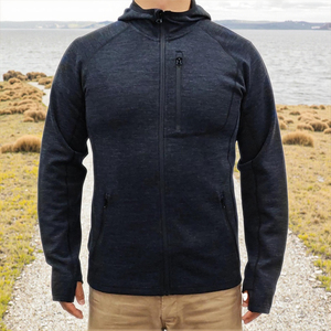MereSports RWS Certificado <span class=keywords><strong>Merino</strong></span> <span class=keywords><strong>Lana</strong></span> Alta Calidad Hombres Camisetas Sudaderas <span class=keywords><strong>250</strong></span> Full Zip 100% <span class=keywords><strong>Merino</strong></span> <span class=keywords><strong>Lana</strong></span> Sudadera con capucha para exteriores - Product Image 2