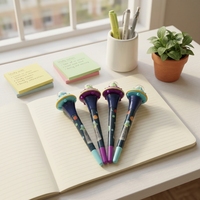 Stylo bille rotatif créatif en forme de vaisseau spatial, directement du fabricant, cadeaux en gros