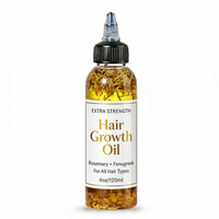 Huile de romarin 100% naturelle à base de plantes, huile de croissance capillaire biologique, sérum de croissance capillaire naturel, huile de croissance capillaire pour hommes noirs, marque privée