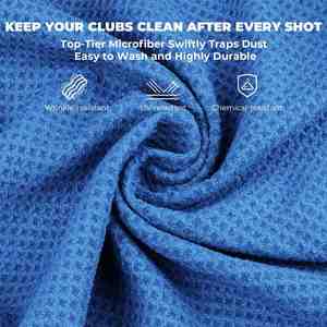 Personalized Design Embroidered Printed Super Absorbent Eco-Friendly <b>Quick</b>-<b>Dry</b> Microfiber Waffle Weave Golf <b>Towel</b> - Product Image 3