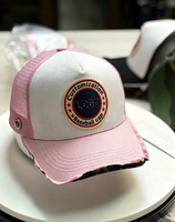 Gorra de béisbol Home Run Trucker vintage de lona desgastada con visera a cuadros, ajustable, transpirable e impermeable