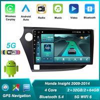 Autoradio pour HONDA INSIGHT 2 2009 2010-2014 Android Car-play Multimédia Vidéo GPS Navigation BT5.4 5G WiFi 6 Unité Principale