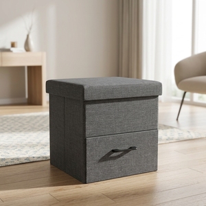 <span class=keywords><strong>Banc</strong></span> ottoman pliable en tissu moderne et contemporain <span class=keywords><strong>avec</strong></span> rangement pour le salon, meubles de maison <span class=keywords><strong>avec</strong></span> tiroirs - Product Image 2