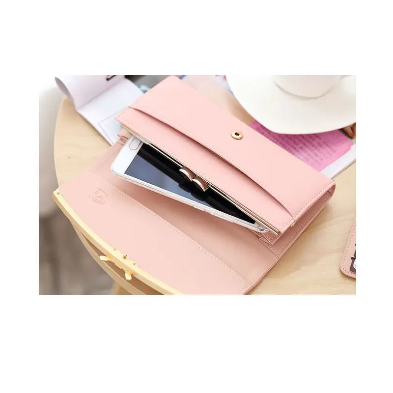 Diomo — portefeuille à loquet pour femmes, pochette multi-fonction, sac mignon avec porte-carte en cuir de luxe, 2020