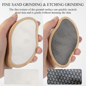 Özel Logo yeniden 2-in-1 ayak kazıyıcı pedikür aracı ayak törpüleyici nasır sökücü çift taraflı Nano cam bambu ayak dosya - Product Image 3