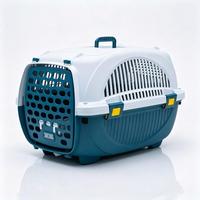 Cage de transport portable pour animaux de compagnie en plastique durable avec fermeture sécurisée et ventilation pour chats et chiens, utilisation intérieure et extérieure