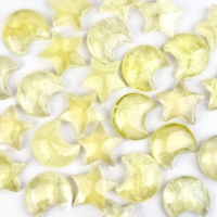 Pierre artisanale énergétique en citrine naturelle de haute qualité, forme étoile et lune, pour décoration Feng Shui et cadeau – Meilleure vente