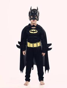 Disfraz de Murciélago Negro Musculoso de Halloween para Niños y Niñas, Traje de Juego de Rol para Fiesta de Disfraces, Mono con Capa y Sombrero, Marca HP - Product Image 3