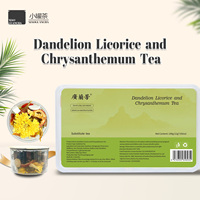Thé aux fleurs de pissenlit, réglisse et chrysanthème noir et blanc mélangé, fabrication ODM/OEM, 12g x 15 boîtes, 180g, source de matières premières