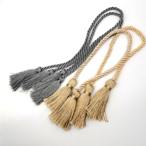 CT006 nhà sản xuất cung <span class=keywords><strong>c</strong></span>ấp màu đen với đầy màu sắ<span class=keywords><strong>c</strong></span> twine tua kết thú<span class=keywords><strong>c</strong></span> Vẽ Dây hoodie chuỗi - Product Image 5