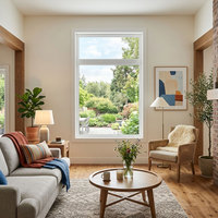 Fenêtres fixes en PVC LEDOW P85 certifiées AAMA, économiques, pour les développements d'immeubles d'appartements multifamiliaux en Amérique du Nord