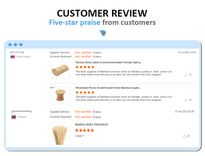 صنع المصنعون الصينيون عصي بخور الخيزران للاستعمال مرة واحدة للبخور - Product Image 3