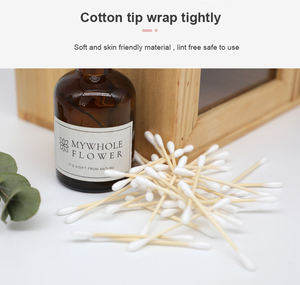 100 pièces/boîte, bâtonnets de coton en <span class=keywords><strong>bois</strong></span> jetables, 7 cm/10 cm, bâtonnets de nettoyage, micro-brosse, applicateur de mascara, élimination de la <span class=keywords><strong>colle</strong></span>, tatouage, maquillage, cotons-tiges - Product Image 2