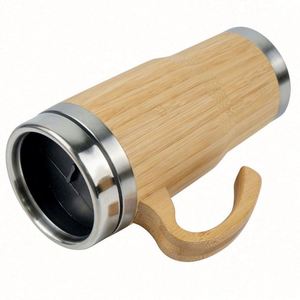 Custom Logo Eco-friendly Vacuum Cup Double Wall Insulated <b>Thermal</b> Bamboo Coffee <b>Mug</b> - Product Image 4