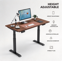 Bureau debout électrique réglable en hauteur avec plateau en bois et commande numérique pour bureau à domicile, PC et étude