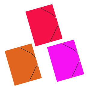 3 फ्लैप गत्ता A3/A4 आकार के कागज फाड़ना लोचदार फ़ाइल बैंड फ़ोल्डर बैग - Product Image 5