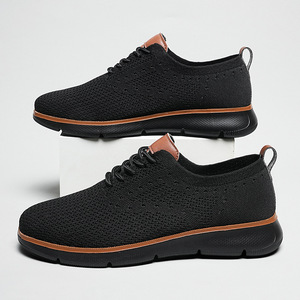 Zapatos Deportivos de Verano para Hombre, Talla Grande 48, Estilo Coreano, Malla Transpirable, Superficie Tejida, Suela de Goma Ligera - Product Image 5