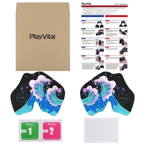 PlayVital Shimmering Waves - Almohadillas de Goma Suave con Textura Profesional Antideslizantes y Absorbentes del Sudor para el Control de PS5 - Product Image 2