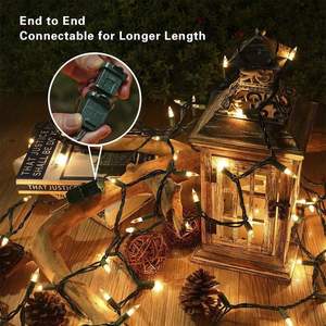 Offre Spéciale <span class=keywords><strong>LED</strong></span> Noël Mini Guirlande Lumineuse 13ft 50L 100L Guirlande Arbre Décoration Extérieure Jardin Étanche C3 Tungstène Fée Lumière - Product Image 3