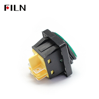 Interruptor basculante iluminado FLIN 22*30 30A 220V con LED 12V Mini DC Botón de parada de emergencia Función de encendido y apagado