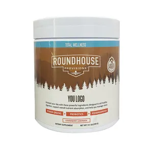 Round House Morning Kick绿色粉末补充剂与Ashwaganda，用于健康消化能量水平和整体健康