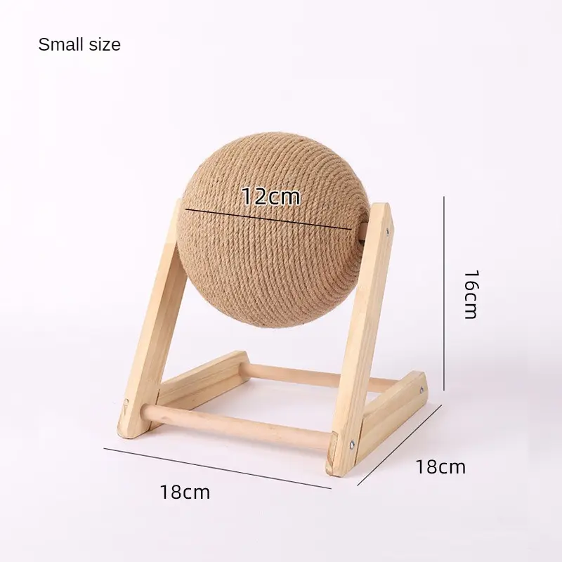 Sisal Ball Cat Toy Vertical Wear-Resistant Interactive Movement Toy for Cats Relieves Stuffiness & Dandruff No Supplies Needed