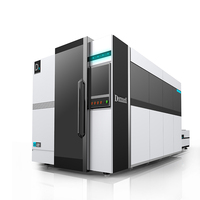 Machine de découpe laser à fibre encastrée grand format 4020 6KW avec double table d'échange pour plaques d'acier inoxydable épaisses