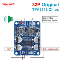 TPA3116D2 TDA7492 TPA3118 Carte d'amplificateur numérique 100W Circuit imprimé pour module audio Température mono/double voie