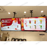 Écran LCD plein écran pour menu d'entreprise de restaurant, café, 32, 43, 55 pouces, affichage UHD pour restauration rapide