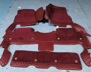 4 러너/랜드 크루저/Alphard/Handlander/Verso 7 인승 차량을위한 고급스러운 맞춤형 정품 가죽 자동차 바닥 매트 - Product Image 1