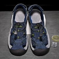 Cross-Border sepatu pria, sandal kasual trendi ringan tahan air permukaan jala bernafas anti-tabrakan