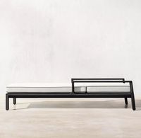 Chaise longue d'extérieur moderne pour hôtel, avec utilisation en bord de piscine et dans la cour, mobilier de luxe en aluminium