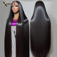Wig rambut Vietnam lurus 13x4 tanpa lem, wig HD lace depan transparan, wig rambut manusia Remy asli lurus alami