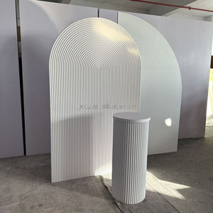Neues Design Acryl-Ständer Hochzeitsblumenbogen Wellenförmiger Hochzeits-Hintergrund Bühnendekoration für Veranstaltungen und Feiern - Product Image 3