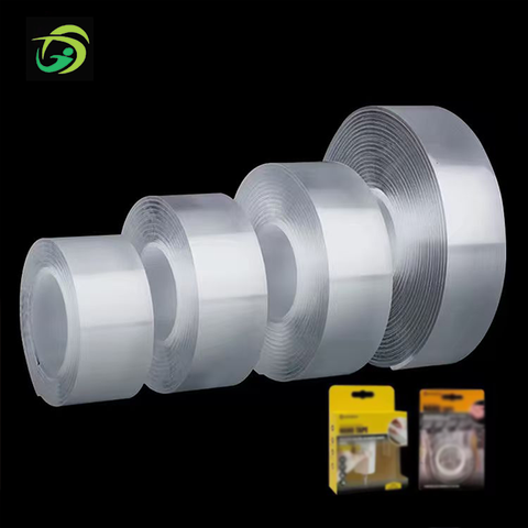 Custom Double-Sided Nano Tape Transparent Residue-Free Acrylic High Viscosity Removable Adhesive Sticker Waterproof Easy Tear
