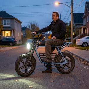 <span class=keywords><strong>Vélo</strong></span> <span class=keywords><strong>électrique</strong></span> rétro 48V avec frein à disque hydraulique, E-bike Scrambler pour la livraison urbaine et les trajets quotidiens - Product Image 2