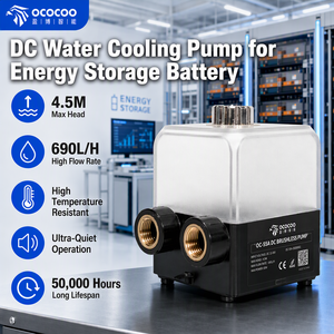 ชุดปั๊มน้ำหล่อเย็น OCOCOO OC55A 9.6W 690LH ระยะส่งน้ำ 4.5 เมตร แบบไร้แปรงถ่าน 2 พอร์ตทองเหลือง ได้รับมาตรฐาน CE RoHS จากผู้ผลิต พร้อมแบตเตอรี่สำรองพ<span class=keywords><strong>ลัง</strong></span>งาน - Product Image 1