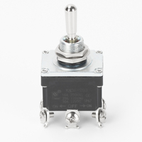 Interrupteur à bascule métallique robuste IP68 étanche DPDT ON-OFF-ON 3 voies 6 broches 12V DC 30A/125V AC 20A à verrouillage pour bateau