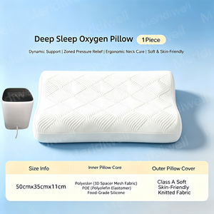 Oreiller ergonomique respirant en Tencel avec couche d'air pour un sommeil profond, noyau en silicone de qualité alimentaire pour le soin du cou - Product Image 5