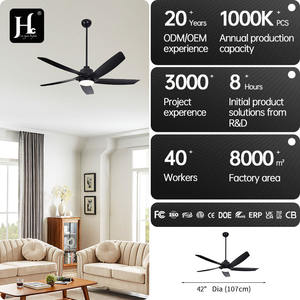 Ventilador de Techo Moderno de 52 Pulgadas con LED, Motor Silencioso de CC, Control Remoto, 6 Velocidades, Reversible, para Dormitorio, Cocina, Comedor, 5 Aspas de ABS - Product Image 5