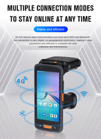 Terminal de point de vente Android robuste 4G PDA portable avec code QR 2D et scanner RFID UHF pour la numérisation de codes à barres d'entrepôt logistique