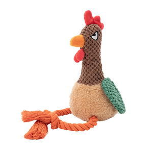 Jouets à mâcher pour chiens en peluche personnalisés en gros - Jouets en corde de coton durables et écologiques en forme de flamant rose et de dinde - Product Image 4