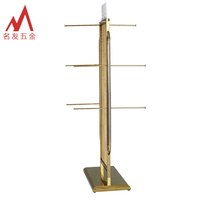 Directe d'usine d'or de luxe plancher debout en métal vêtements suspendus mobilier de magasin de lingerie pour la décoration de magasin