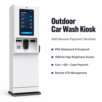 Terminal de paiement pour lavage de voitures tout-en-un avec boîtier étanche IP65, recycleur de pièces de monnaie, lecteur de cartes et imprimante