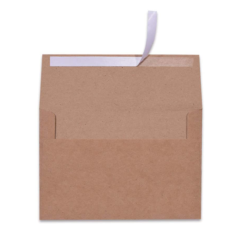 A7 коричневые конверты для приглашений из крафт-бумаги, быстрое самозапечатывание для 5x7 карт, идеально подходят для свадебных приглашений, канцелярские принадлежности