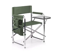 Vente en gros de chaise de camping de directeurs de pêche de grande taille en aluminium Oxford avec logo personnalisé